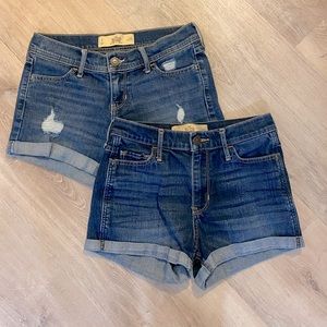 2 pairs of Hollister shorts